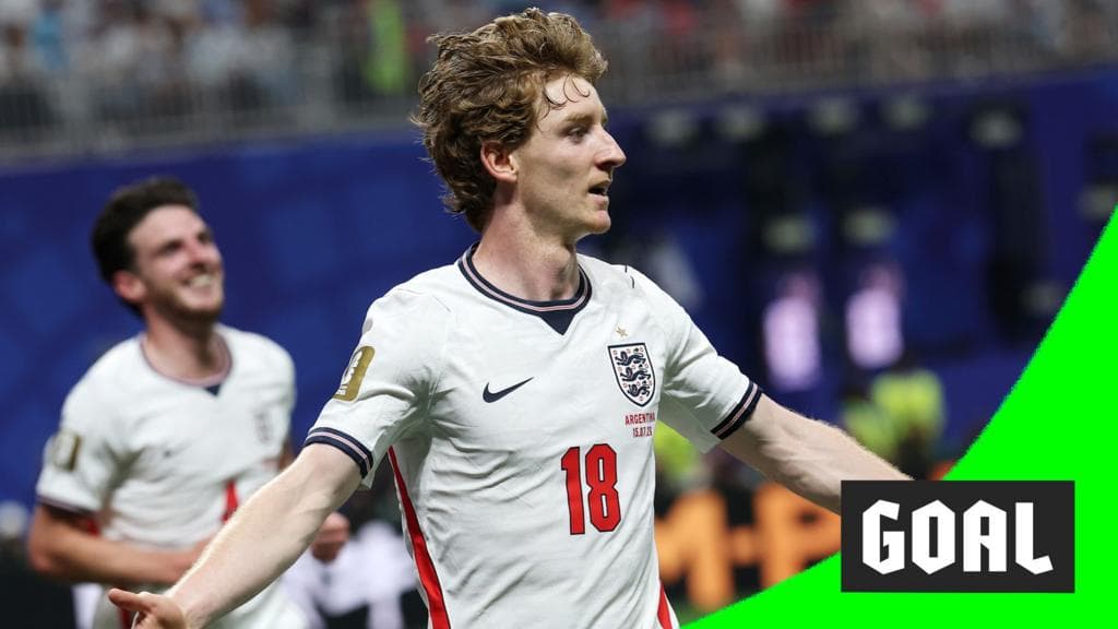 Gordon puts England ahead in the match against Argentina