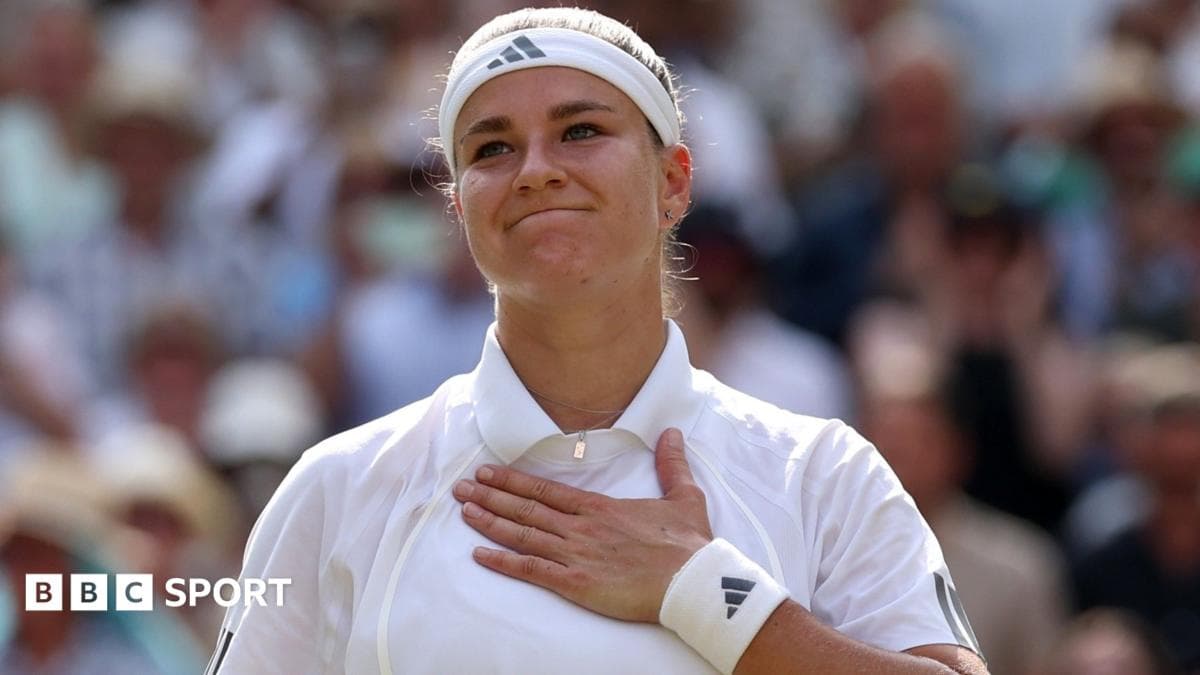 Karolína Muchová saves match point and advances to the Wimbledon final